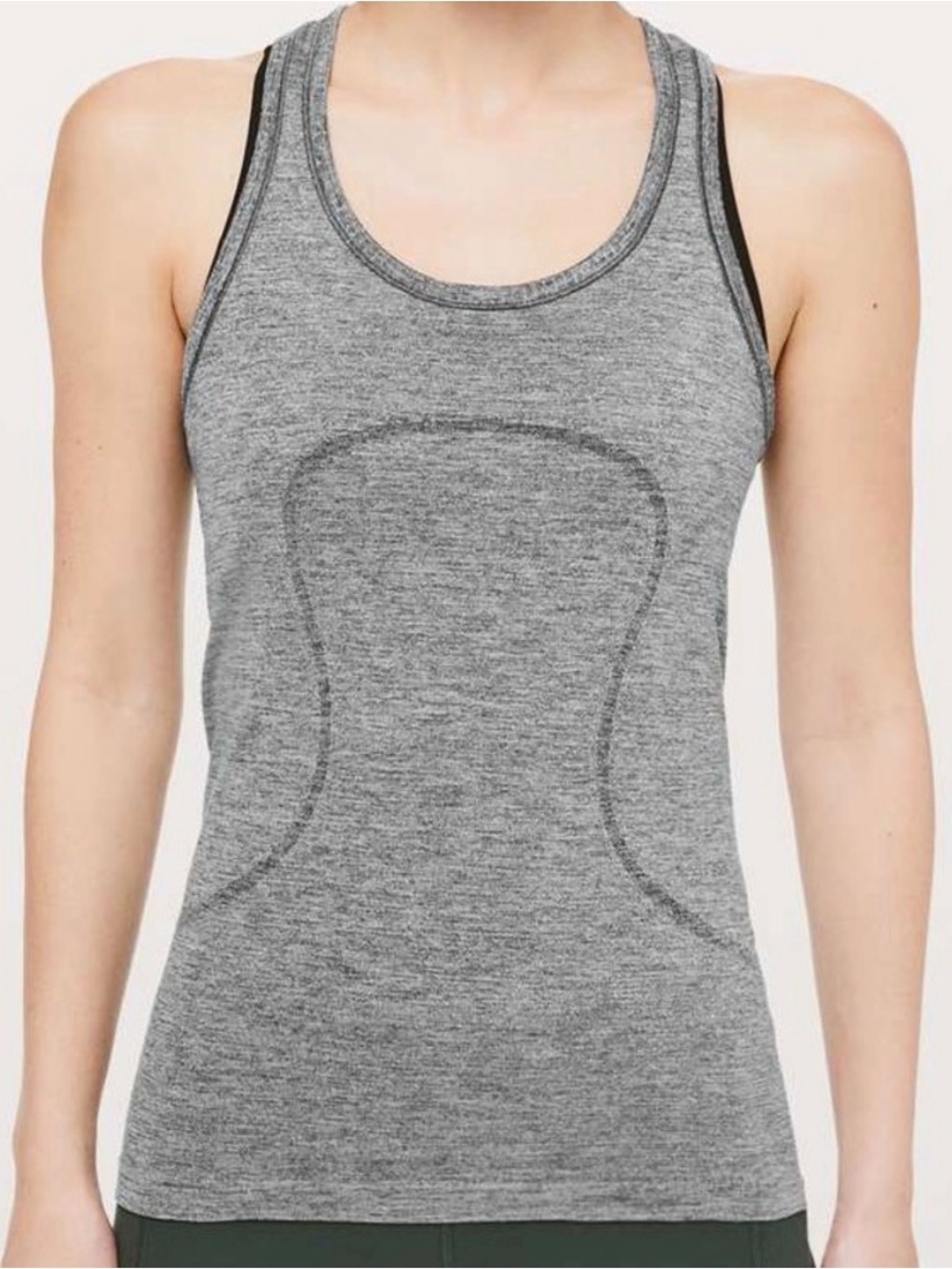 Lululemon Grey Sparkle Swiftly Tank Top Size 2